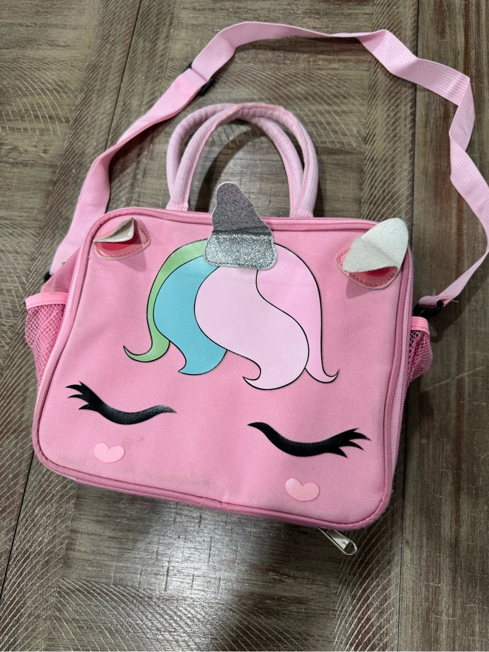 Kids Pink Unicorn Shoulder Bag - Cute Unicorn Lunch Tote